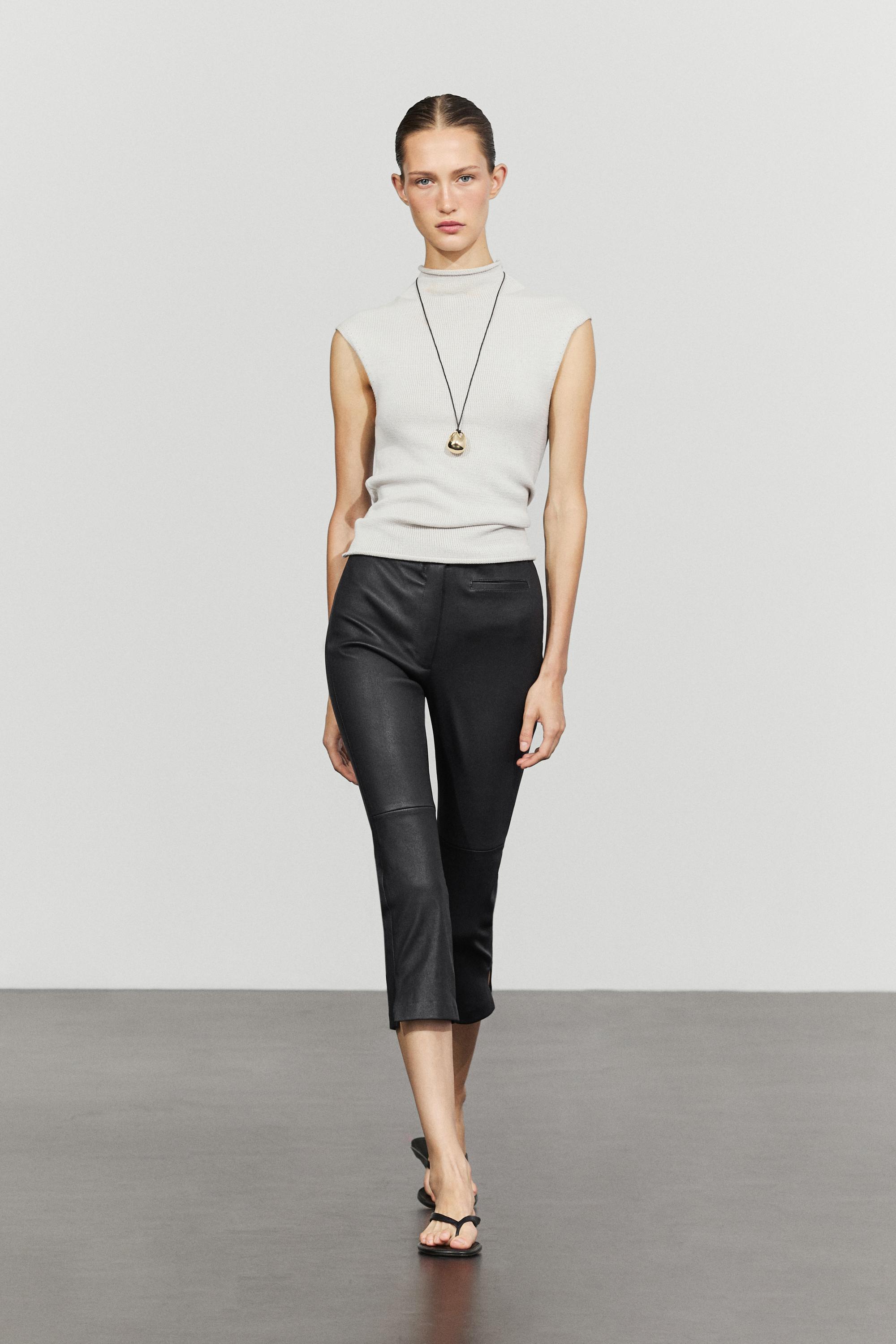 Leather capris